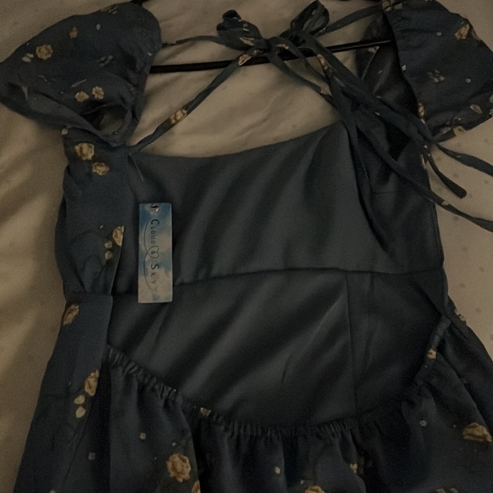 blue flower dress - Picture 2 of 2